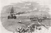 WALES. The Great Eastern steam-ship entering the harbour at Holyhead 1859