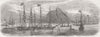 IRAQ. The French fleet at the Bocca Tigris, Guangdong river 1858 old print