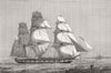 SHIPS. The Missing training ship, H M S Atalanta 1880 old antique print