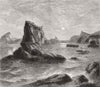 BRAZIL. Sketches on the coast of Brazil-View of the Bay of Rio de Janeiro 1872