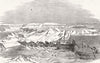 CANADA. Canoes crossing the St Lawrence River 1852 old antique print picture