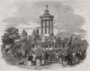 Burns Festival on the Banks of the Doon. View of the monument. Scotland 1844