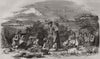 Harvest in Kilkenny. Ireland 1852 old antique vintage print picture