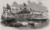 Queen Victoria embarking At Hull. Yorkshire 1854 old antique print picture