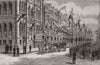 Arrival at the new town hall, Middlesbrough. Yorkshire 1889 old antique print