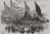 Laying the foundation stone of Victoria College, Jersey. Channel Islands 1850