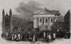 The Cambridge Chancellorship election. Exterior of the senate house 1847 print