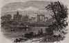 Bishop's College, Lenoxville, Lower Canada 1865 old antique print picture