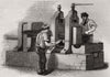 The manufacture of steel pens in Birmingham. Rolling the steel for pens 1851