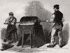 The manufacture of steel pens in Birmingham. Bronzing steel pens 1851 print