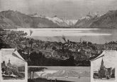 Vevey on Lake Geneva; Russian Church; Promenade du Rivage; Catholic Church 1885
