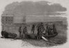 Louis Philippe landing at Newhaven. Sussex 1848 old antique print picture