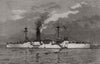 The American Navy: U. S. S. Charleston. South Carolina 1890 old antique print