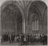 Opening of Parliament. Norman Porch. Queen Victoria going to robing-room 1854