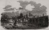 Prague - the old town. Czech Republic 1848 antique vintage print picture