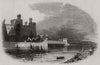 River Conwy tubular railway bridge as it will appear when completed. Wales 1848
