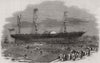 Launch of The Persia (Iran) largest steamer in the World, at Glasgow 1855