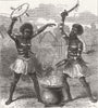 GHANA. Priests or Magicians invoking deities 1873 old antique print picture