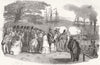 SWEDEN. Princess Louisa of Holland, Biskopsudden 1850 old antique print