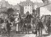 POLITICS. The general election. Voting 1868 old antique vintage print picture