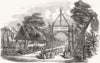 SRI LANKA. Milagraya Industrial School and garden 1853 old antique print
