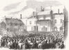OXON. The nomination at Oxford, for the city 1868 old antique print picture