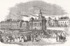 LONDON. The Queens progress to Lords,  1843 old antique vintage print picture