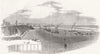 DURHAM. Opening of the new docks at Sunderland 1850 old antique print picture