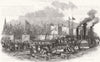 SHIPS. Arrival of the Royal Yacht 1846 old antique vintage print picture