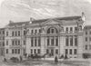 LONDON. Freemasons Hall, Queen St, Covent Garden 1866 old antique print