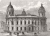 YORKS. The new Dock Offices, Hull 1871 old antique vintage print picture