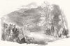 SCOTLAND. Queen, Highlands. Laggan Games-Race 1847 old antique print picture