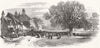 WARCS. Wellesbourne, where farm workers strike began 1872 old antique print