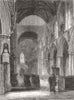 YORKS. Abbey Church, Selby. Church 1877 old antique vintage print picture