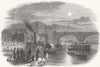 DISASTERS. Thames Steamboat Explosion. search for bodies 1847 old print