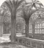 LONDON. Houses of Parliament-Peers stairs 1857 old antique print picture