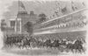 YORKS. Royal parade leaving Woodsley House 1858 old antique print picture