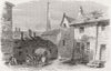 SCOTLAND. House, Dumfries where Burns died 1859 old antique print picture