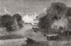LONDON. Fireworks-sketch, Crystal Palace 1872 old antique print picture