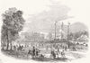 HAREWOOD HOUSE. Rustic sports, park-North 1845 old antique print picture