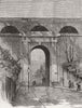 LONDON. Archway from Islington Side, Highgate 1886 old antique print picture