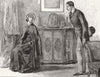 ROMANCE. Is Mrs Roden here?. Lord Hampstead 1882 old antique print picture