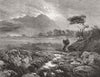 LANDSCAPES & SEASCAPES. A Land-Storm 1874 old antique vintage print picture