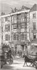 LONDON. Shakespeare's House, Aldersgate St 1879 old antique print picture