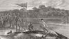 LONDON. Canoe race at Hampton 1871 old antique vintage print picture