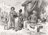 INDIA. Prince of Wales. Bazaar, Chennai 1875 old antique vintage print picture