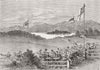 SCOTLAND. Queen returning to Loch Leven Castle 1879 old antique print picture