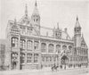 WARCS. New law courts, Birmingham 1891 old antique vintage print picture