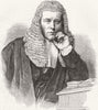 POLITICS. Richard Baggallay, MP , Solicitor-general 1868 old antique print