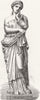 CLASSICS. Penelope awaiting Ulysses, marble statue 1865 old antique print